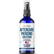 Saline Aftercare Spray for Piercings  Keloid Bump Removal  Ear Cleaner 2 Fl Oz