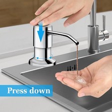 Stainless Steel Sink Soap Dispenser 47" Extension Tube Kit No More Refills Pump