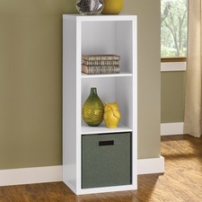 3 Shelf Cube Bookcase Storage Organizer Display Shelf Wood Bookshelf Rack