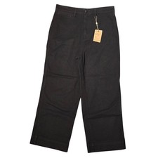 Quince Organic Cotton High Rise Wide Leg Pants Black 32 Casual Minimalist NWT