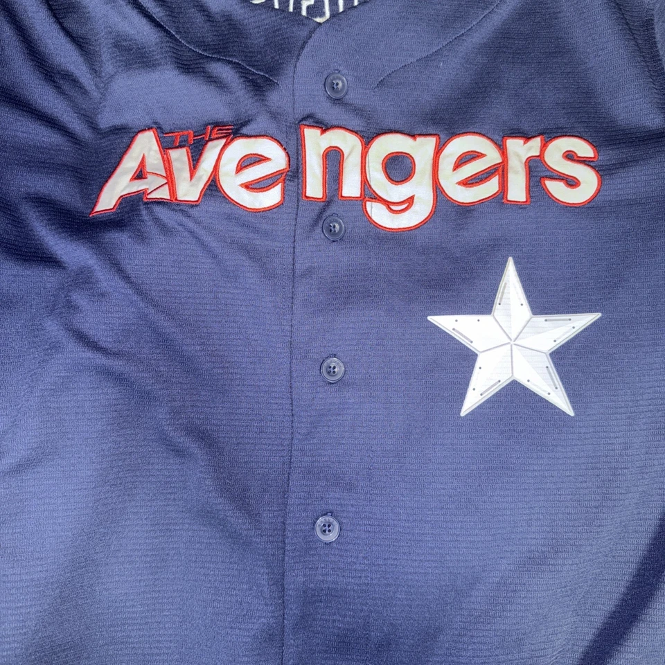 Camiseta de béisbol Marvel Avengers Steve Rogers tamaño grande Capitán América Foto 3 de 4