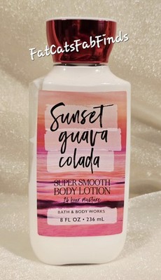 SUNSET GUAVA COLADA Super Smooth Lotion 8oz Bath & Body Works NEW Discontinued 