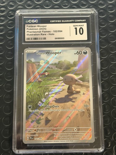 CGC 10 Paldean Wooper 102/094 Phantasmal Flames Gem Mint