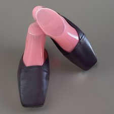 Jenni Kayne Mia Mule Slides Leather Bordeaux Sz 40 - 9.5 US Italy Quiet Luxury