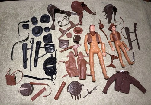 Vintage Fort Apache Marx’s Johnny Jamie West Figures Accessories-Parts Saddles