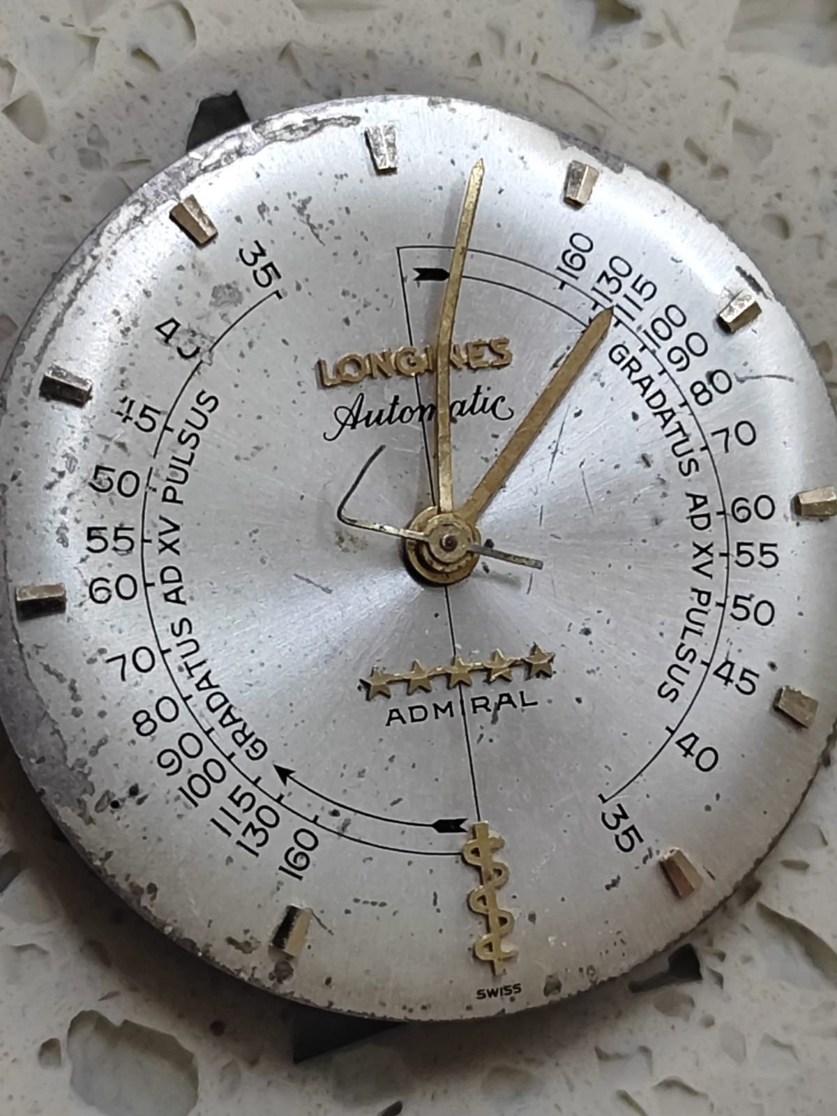 Longines “Pulsations” Admiral Doctor Movement with dial   Cal 342 Not work
