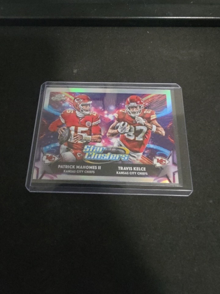 PATRICK MAHOMES TRAVIS KELCE 2025 Topps Cosmic Chrome Star Clusters