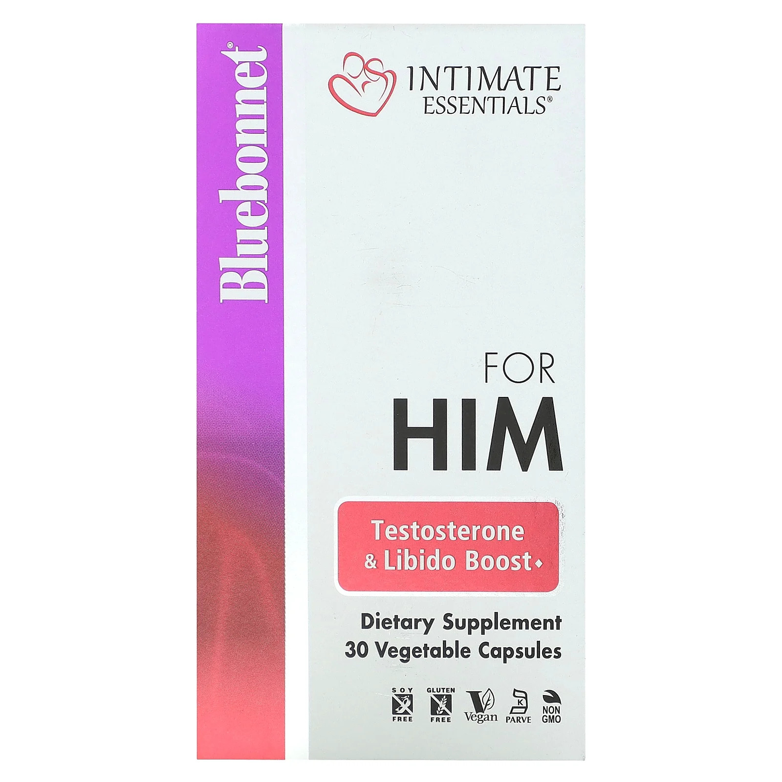 Intimate Essentials, Для него, для повышения тестостерона и либидо, 30 растительных капсул