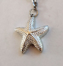 Silvertone Starfish Keychain