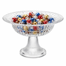 Glass Sweet Bowl Round Candy Dish Decorative Wedding Clear Footed Pedestal Stand