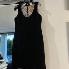 TORY BURCH Wool Blend Sleeveless Sheath Dress Size 6 Blue Lined with silk