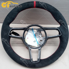 Full Alcantara Leather Steering Wheel Fit Porsche Cayenne 718 Macan With Heated Full Alcantara Leather Steering Wheel Fit Porsche Cayenne 718 Macan With Heated