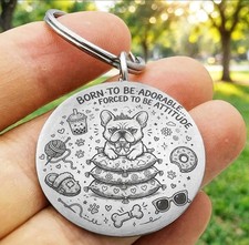 Dog Puppy Pet Animal Kitty Hot Funny Stainless Keychain Art Joke Family Sweet