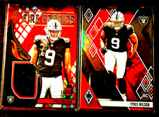 2023 Phoenix Tyree Wilson Rookie Memorabilia Red /125 & Fire Fabrics /75 RC Lot