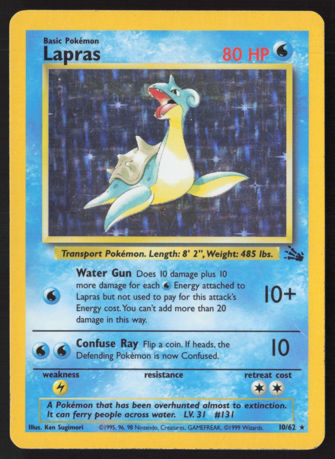 Pokémon TCG | Lapras 10/62 | Fossil | Lightly Played