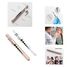 Pen Light with Pupil Gauge LED Penlight for Nurses Doctors, 2 Pcs Reusable Me...