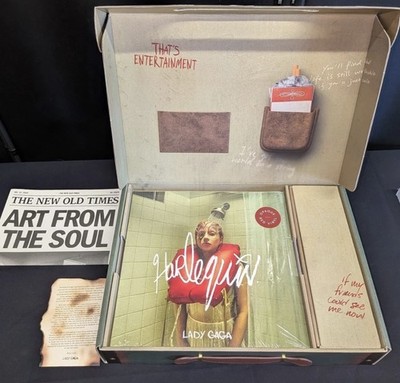 LADY GAGA HARLEQUIN Super Exclusive Promo Box Set RED Vinyl, Shirt, RARE