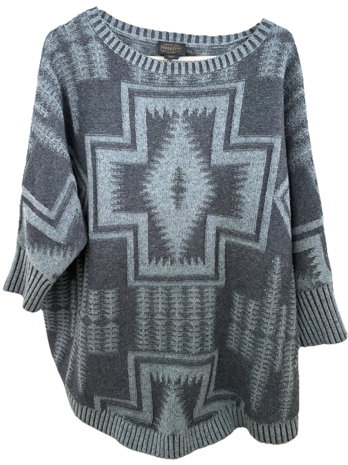 Pendleton Harding Pattern 3/4 Sleeve Sweater L/XL… - image 2
