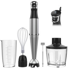 Turelar Immersion Blender Handheld Corded, 1100W 5 in 1 Hand 5 1, Black