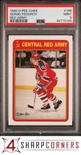 1990 O-PEE-CHEE RED ARMY #19R SERGEI FEDOROV RC HOF PSA 9