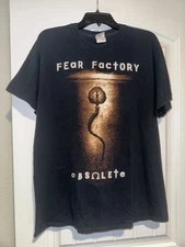 Y2K Industrial Groove Metal Fear Factory Obsolete Cover Art Blk Men's Shirt L