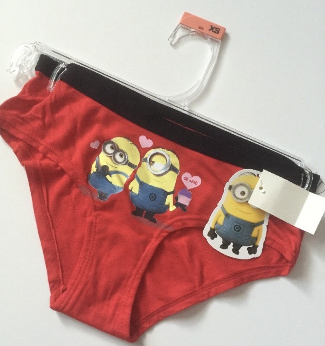 NWT Women's Despicable Me Minion Made Hipster Panty Red Hearts L/M/ S  Valentines | eBay