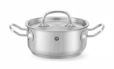 HENDI Marmite, basse, couvercle avec trous de vapeur, pot de cuisson, casserole,