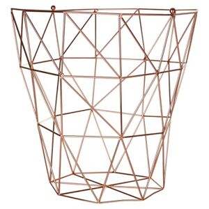 Vertex Storage Basket Geometric Style Copper Plated Storage Solution New