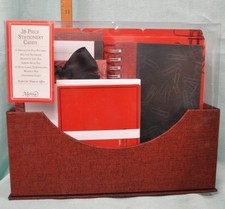 26 PC Set NEW Markings Stationary CADDY Gift Note PAD Cards Pen Files Organize