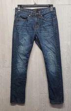 Banana Republic Jeans Mens Fit 30x30 Slim Straight Dark Stone Wash Denim 30x32