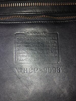 VINTAGE Coach Leather Tribeca Shopper Shoulder Bag, Black