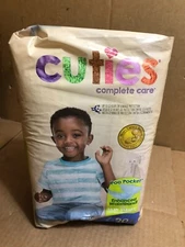 Cuties Premium Size 7 Baby Diapers (20 Each Pack = 80) Fits 41+ Lbs Sealed Case