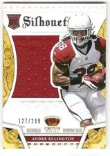 ANDRE ELLINGTON 2013 CROWN ROYALE ROOKIE SILHOUETTE JERSEY SERIAL /299 CARDINALS
