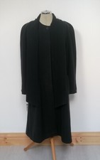 Ladies Knee Length Wool Mix D. Blue/black Bhs Coat Size-14