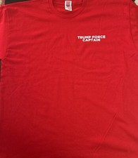 Trump Force Captain Red MAGA T-shirt (Small)Official Campaign Shirt. Made In USA