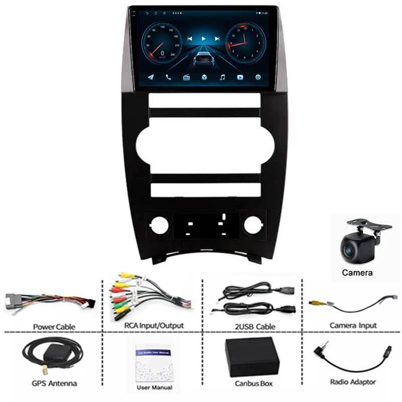 9'' 4+64GB For Jeep Commander 2005-2007 Car Radio Carplay Android 13 Stereo GPS - Imagen 4 de 4