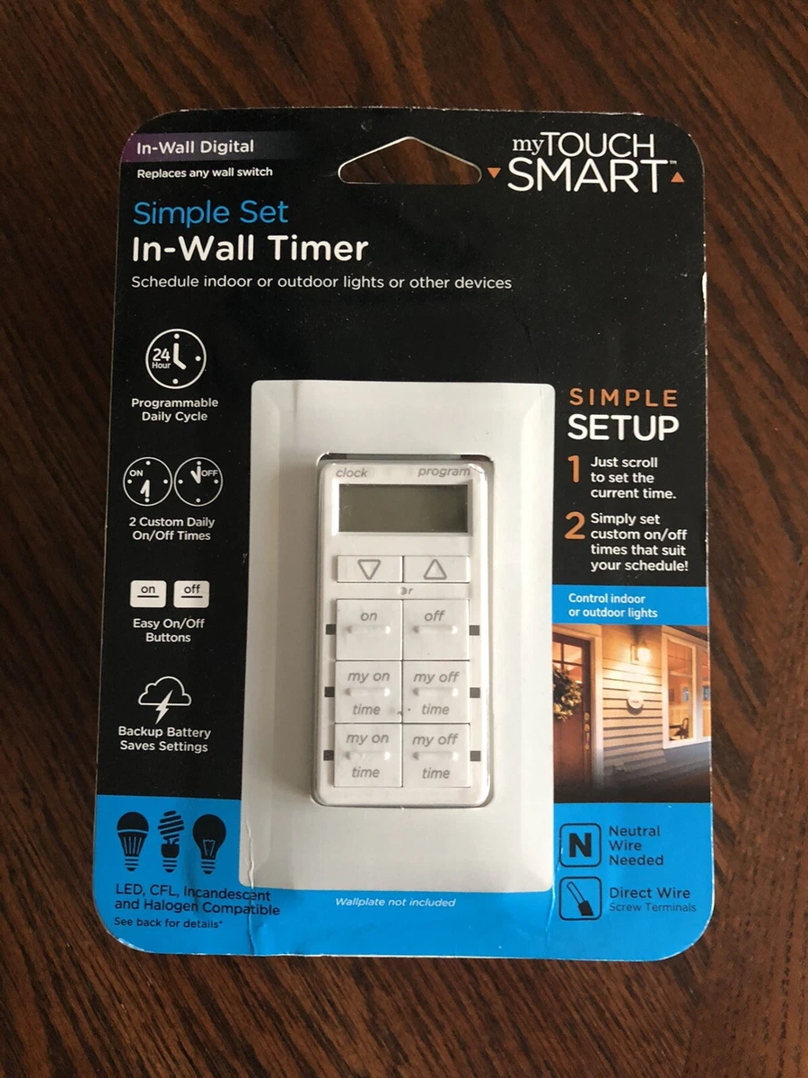 My Touch Smart Timers Simple Set In Wall Timer 26893 JASCO eBay