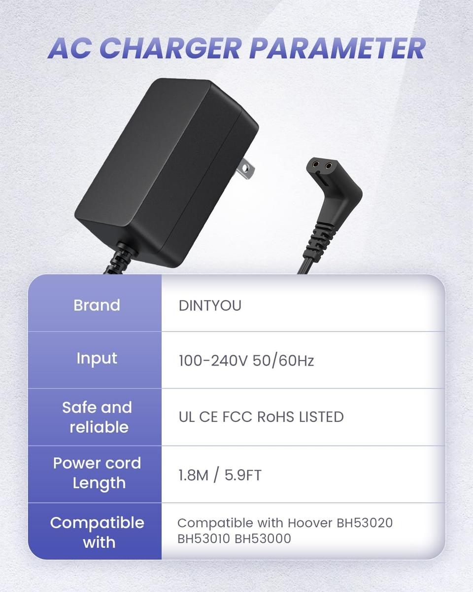 Vacuum Charger for Hoover Impulse Cordless Stick Vacuum Cleaner Power  Cord