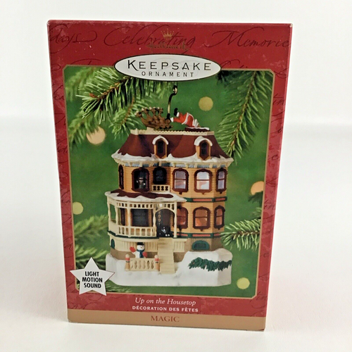 Hallmark Keepsake Christmas Ornament Up On The Housetop Light Motion