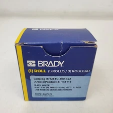 Brady M61C-500-423 White Polyester Continuous Label Tape for BMP61 BMP71