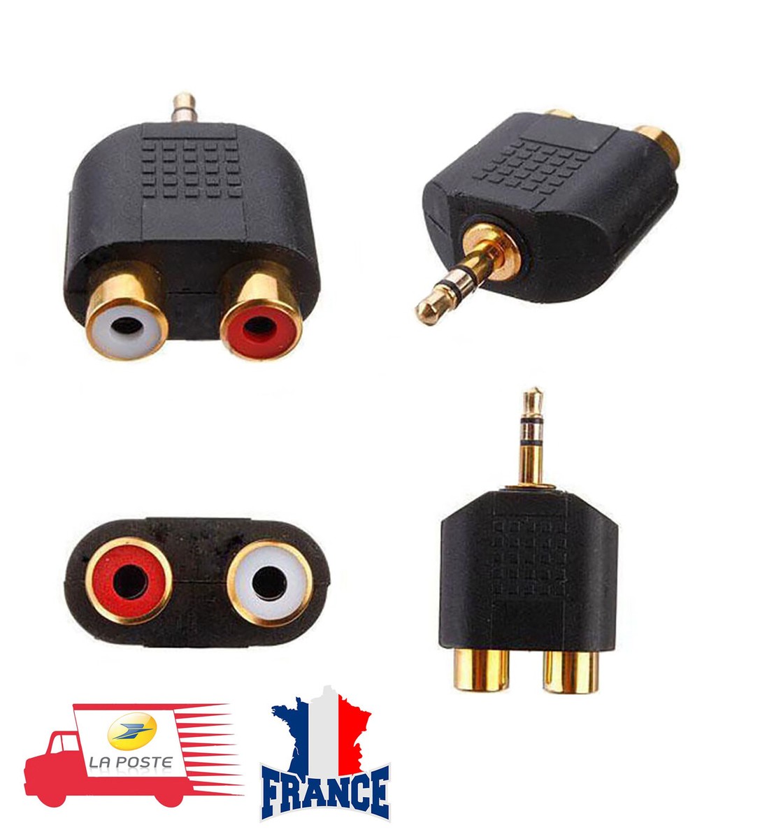 Jack 3.5mm Femmina A RCA Maschio Cavo Adattatore Da Jack 3.5mm Femmina A 2 RCA Maschio - 40 Cm, Per Collegare TV, Audio Adattatore Audio Femmina A Maschio - Foto 4