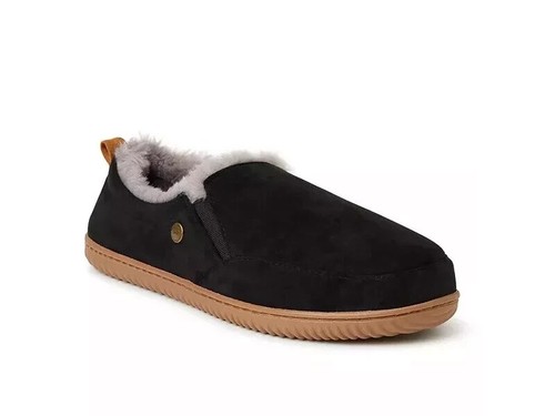 Dearfoams Mens Alpine Zurich Closed Back Slipper Black Size XL 13-14 - 第 1/2 張圖片