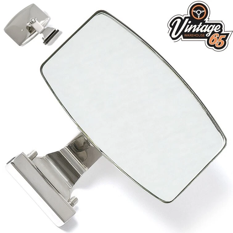 Classic Car Overtaking Mirror Adjustable Stainless Steel Quarter Light Mount - Image 2 of 3