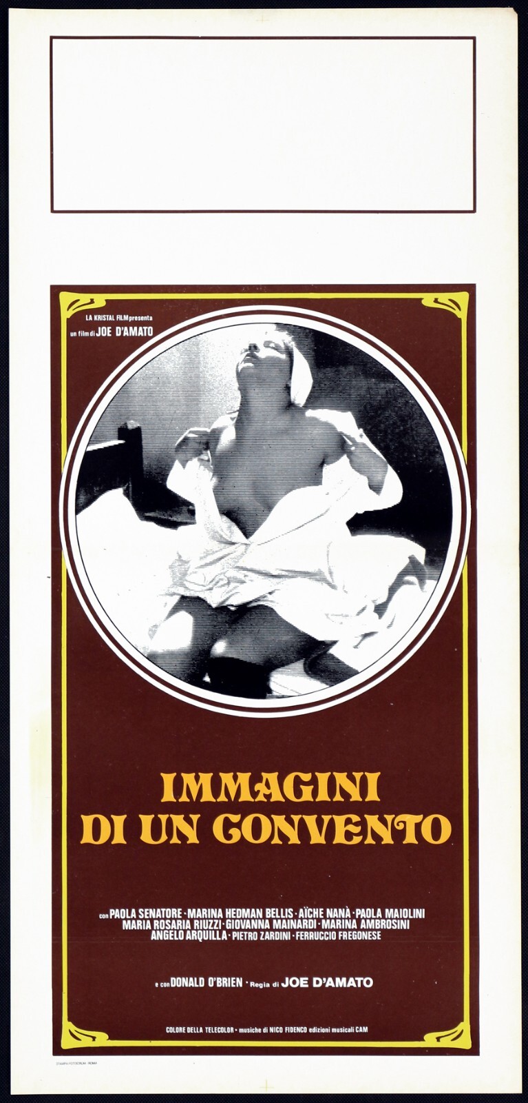 Locandina originale film Immagini di un convento (1979) - Regia di Joe D'Amato