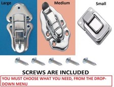 Case Clip Lock Latch Catch Toggle Suitcase Box Trunk Chrome 3 Sizes Qty 1 - 20
