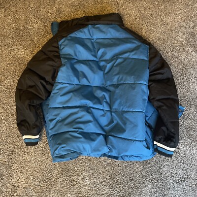 Ben Sherman Quilted Puffa Jacket Coat Winter Blue/ Black Sleeves  XL 18-20