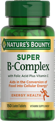 Nature's Bounty Super B Complex w/ Vitamin C & Folic Acid, 150 Tablets