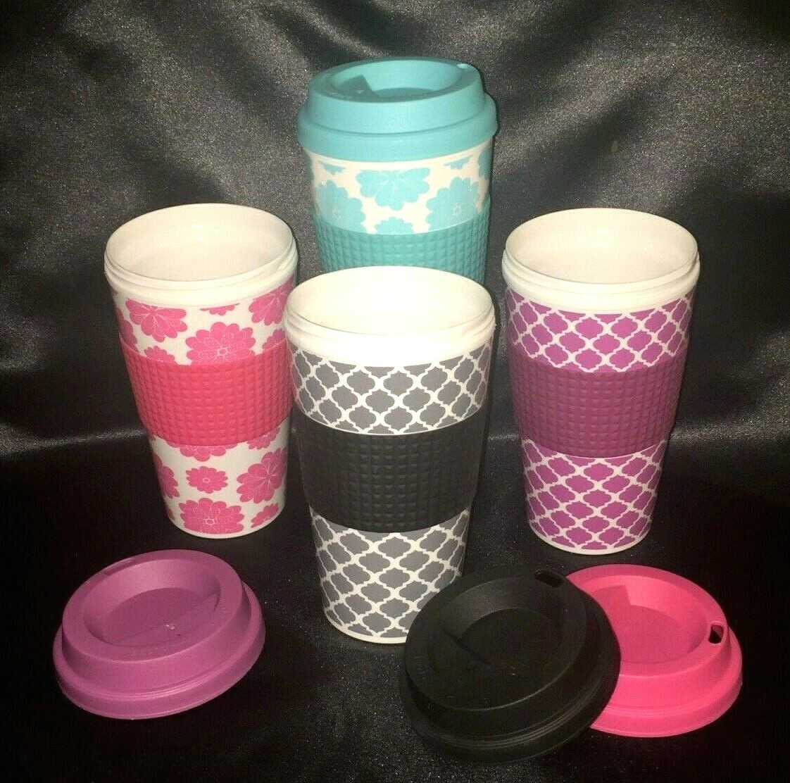 (2-Pack) 16 oz. Insulated Travel Tumbler Mug Coffee Tea Double Wall