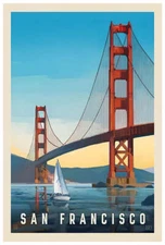 California - San Francisco 2 - Vintage Travel Poster