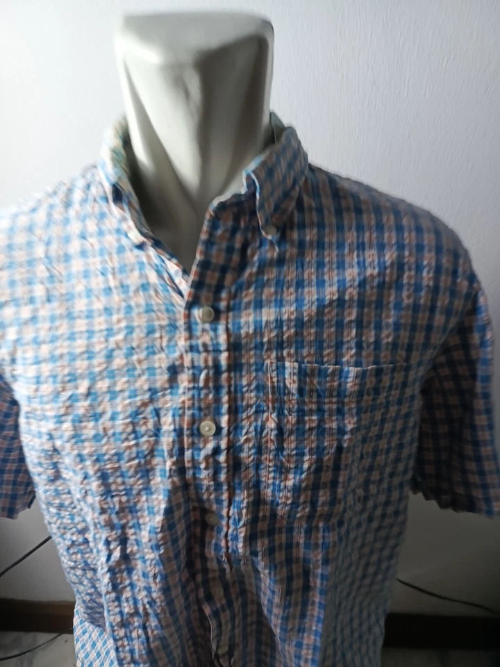 LL BEAN Plaid Shirt Button Up Long Sleeve Collar Blue Red | P:22.5, L:30.5in - Image 2 of 4